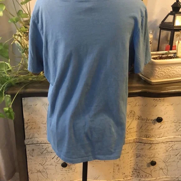 DOG IS GOOD CAT MOM GRAPHIC PRINT T-SHIRT BLUE WHITE SIZE EXTRA LARGE - Picture 5 of 12